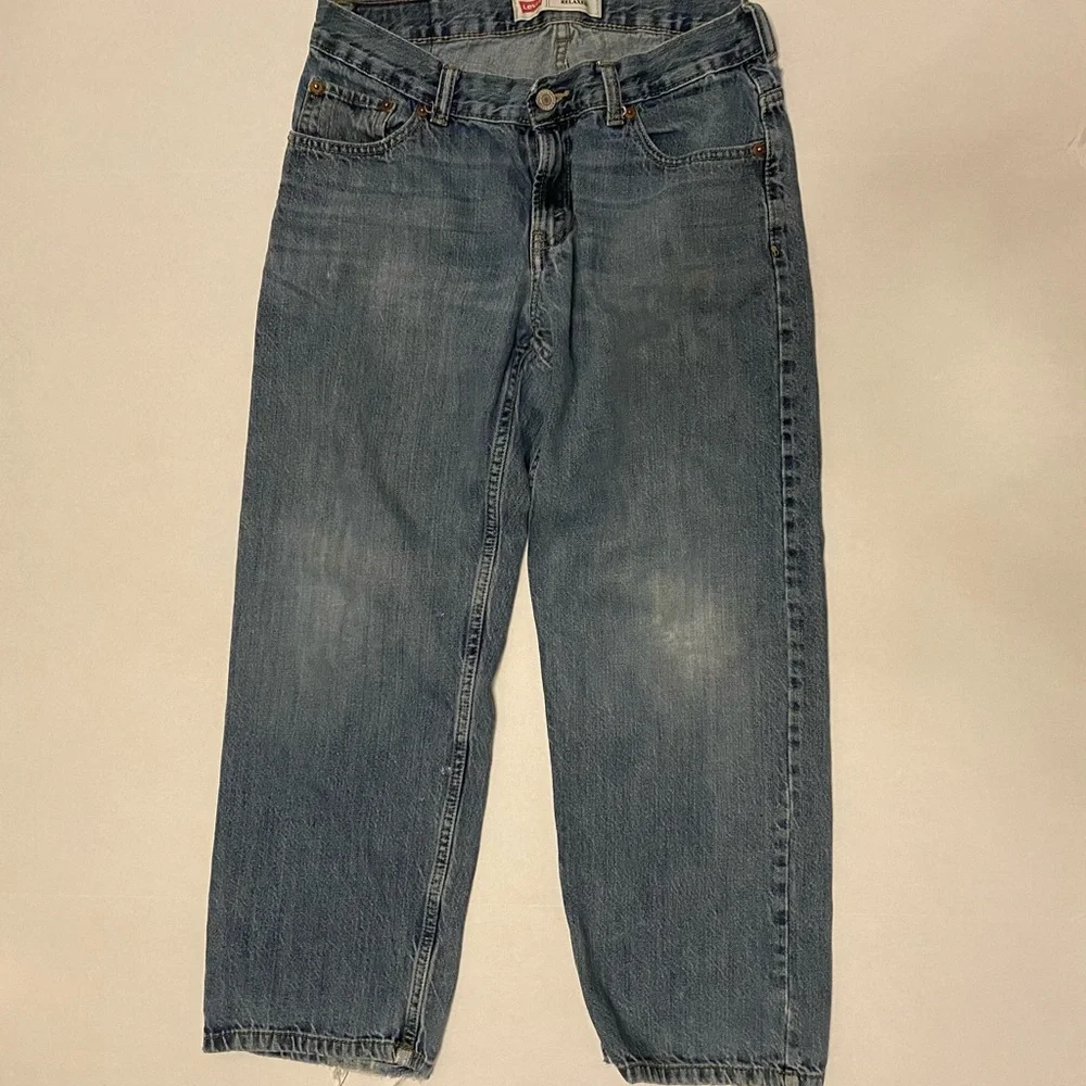 Levi’s 550 red tab blue jeans size 10 husky, 30 inch waist 25 inch inseam.